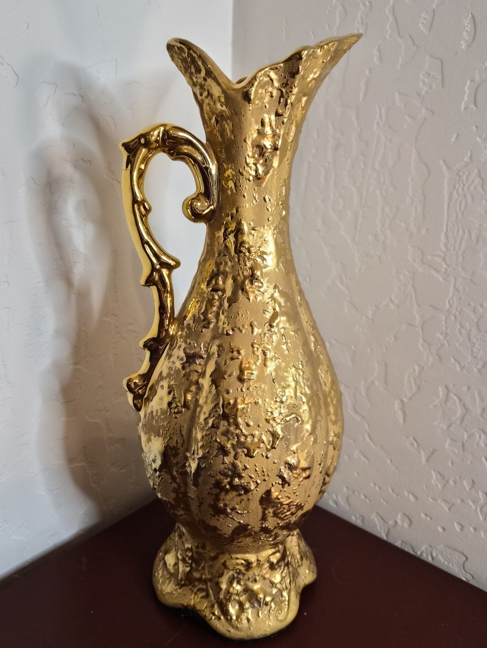 Vintage Ewer/Pitcher "Weeping Gold" Kingwood Ceramics